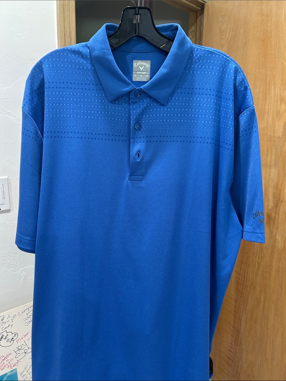 Callaway Men's Royal Blue Golf Polo with Perforated Yoke